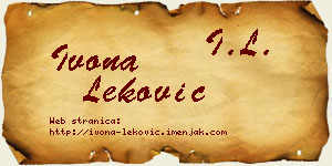 Ivona Leković vizit kartica